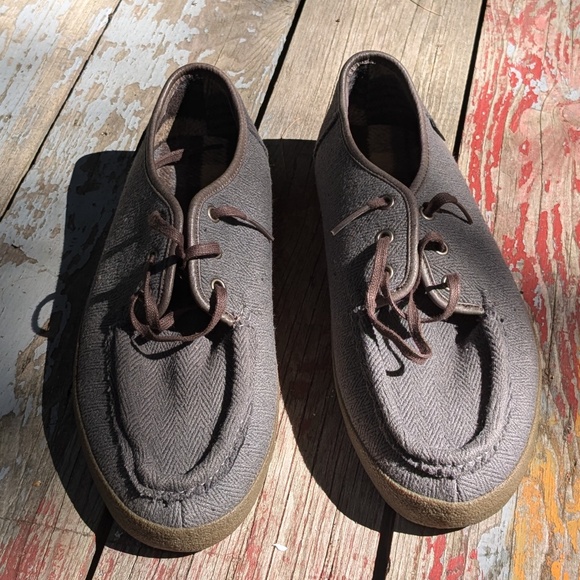 NEW MENS SNEAKERS VANS WASHBOARD ORIGINAL SURF SIDERS GREY/ESPRESSO SIZE 9 NWOT - Picture 2 of 7